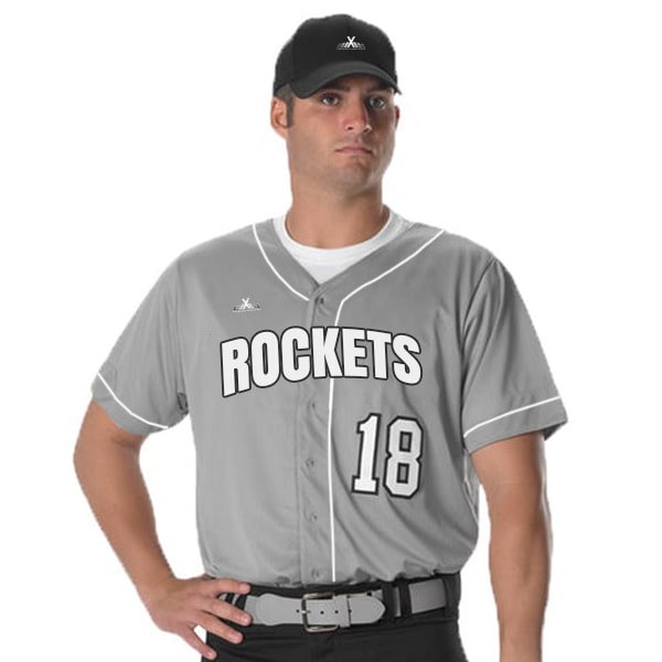 Adult Full Button Lightweight Baseball Jersey